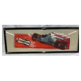 Framed Champion Spark Plugs Advertisement on Cardboard, 37×13
