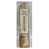 8×39 Metal Quaker State Advertising Thermometer