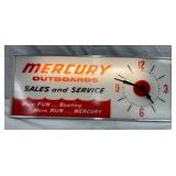 Mercury Outboards Sales and Service Light-Up Clock, 25 1/2″ x 10″