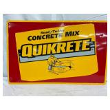 27 1/2 x 17 1/2 Embossed Metal Quikrete Advertising Sign