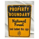Metal 7×10 National Forest Property Boundary Sign