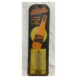 7×22 1/2-Inch Metal Nesbitt’s Thermometer Featuring Bottle Graphic