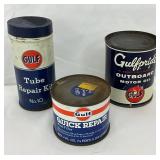 Three Gulf Branded Cans