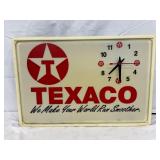 20x14 Early Texaco Plastic Light-Up Clock