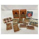 Early Washing Powder and Soap Boxes, Including Fairbanks Gold Dust and Crystal White