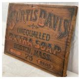 Curtis Davis Unequalled Extra Soap Wooden Hanging Sign, 14in x 10in