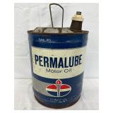 5-Gallon Permalube Motor Oil Can with Handle and Spout