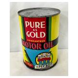 1-Quart Vintage Pep Boys ‘Pure as Gold’ Motor Oil Can
