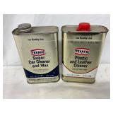 Texaco 16-Ounce Cans: Super Car Cleaner Wax and Plastic Leather Cleaner