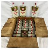 Old Stock Case of 24 Phillips 66 4-Ounce Fine Parts Oil Cans