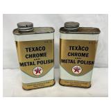 Texaco Chrome and Metal Polish 8 Ounce Cans