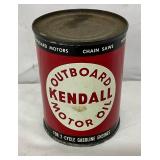 Kendall Outboard Motor Oil Can for Two-Cycle Engines, Half-Pint