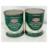 Two Texaco Transmission Stop Leak & Seal Conditioner 8 oz Cans, Old Stock