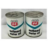 Phillips 66 Outboard Motor Oil 8-Ounce Cans, Old Stock