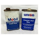 Mobil Brake Fluid and Union 76 Cleaner and Wax 1-Pint Cans