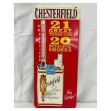 5×12 Metal Embossed Chesterfield Cigarette Advertisement Thermometer