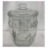 9×11 Inch Embossed Planters Peanuts Jar with Etched Lid