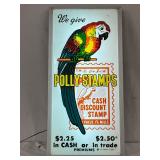 Light-Up Polly Stamps Advertising Sign by Advertising Products Inc., 12×26 Inches