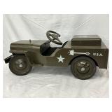 Metal Kids’ Toy Military Jeep, 10in x 26in