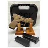 Glock 19 Gen 5 Semi-Automatic Pistol in FDE Finish, 15-Round Capacity by Apollo Custom LLC