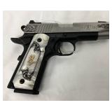 NIB Browning 1911 Black Label .380 ACP Pistol with Pearl Grips and Decorative Engravings