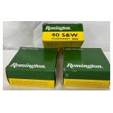 Remington 40 S&W 155 Grain Hollow Point Ammunition, Three Boxes