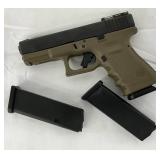 Glock 19 Gen 4 9mm Semi-Automatic Pistol with Flat Dark Earth Frame and FT MH3 Sights