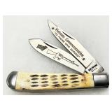 Vietnam Commemorative Folding Pocket Knife with Stag Handle