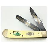 Case XX Vietnam Commemorative Folding Knife with Dual Blades and Helicopter Motif