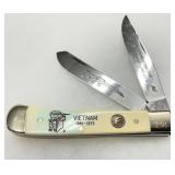 Bertram Cutlery Vietnam Commemorative Pocket Knife with Brass Bolsters