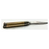 Steel Blade Balisong Butterfly Knife with Wooden Handles