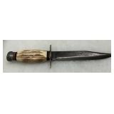 Original Bowie Knife with Stag Handle and Steel Blade
