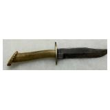 Hunting Knife with Antler Handle, Fixed Blade 