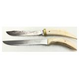 Bone Handle Knives with Fixed Steel Blades