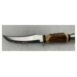 Solingen-Made Hunting Knife with Stag Handle