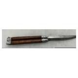  Butterfly Folding Knife with Steel Blade and Wooden Handle
