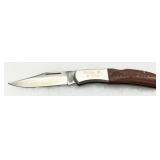 Snap-On 75th Anniversary Folding Knife with Wooden Handle and Serial Number W2599