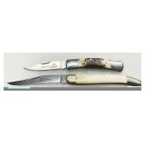 Gerber Stainless Steel Folding Knife and Pakistan-Made Folding Knife with Bone Handles