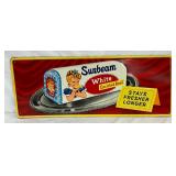 1961 Emb. Sunbeam White Enriched Bread Sign, Self Framed, 30×12