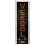 Veedol Motor Oils and Greases Self-Framed Metal Sign, 18in x 72in