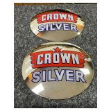 Two Original Crown Silver Globe Lenses