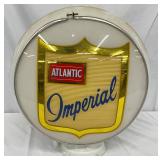 Atlantic Imperial Milk Glass Gas Pump Globe, 16in Diameter