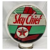  Milk Glass Texaco Sky Chief Gas Pump Globe, 16-Inch 