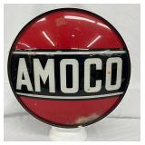 Amoco Metal-Body Early Gas Pump Globe, 17 inch