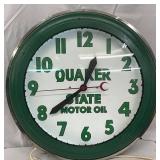 Quaker State Motor Oil Neon Clock, 22 Inches