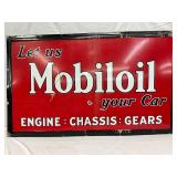  Porc. Mobiloil Self Framed Sign, 60in x 36in