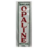 Porc. Sinclair Opaline Motor Oil Vertical Sign, 15in x 60in