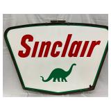 1963 Porc. Sinclair Gas Station Sign with Dino Logo, 60in x 43in with Ring
