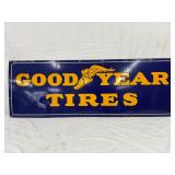 SS Porc. Goodyear Tires Sign, 64in x 22.5in