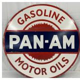SS Porc.  Pan-Am Gasoline Motor Oils Sign, 36 inches